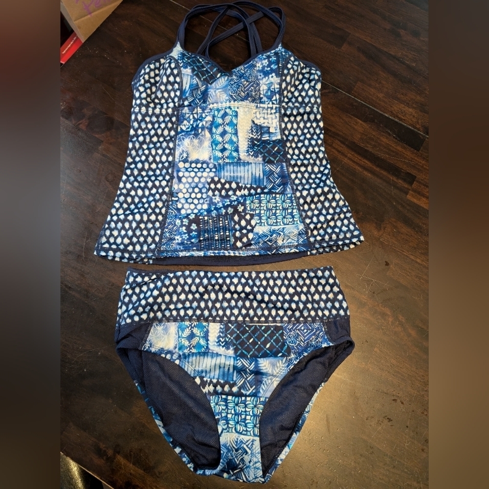 Tommy Bahama IslandActive Patchwork Tankini Set, Women's Small